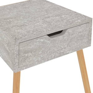 vidaXL Nightstand Concrete Gray 40x40x56 cm Engineered Wood