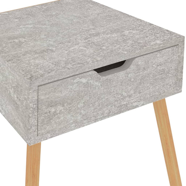 vidaXL Nightstand Concrete Gray 40x40x56 cm Engineered Wood