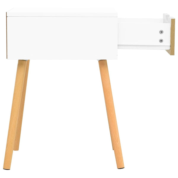 vidaXL Bedside Cabinet White and Sonoma Oak 40x40x56 cm Engineered Wood