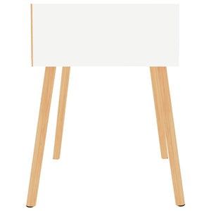 vidaXL Bedside Cabinet High Gloss White 40x40x56 cm Engineered Wood