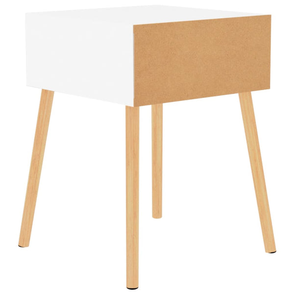 vidaXL Bedside Cabinet High Gloss White 40x40x56 cm Engineered Wood