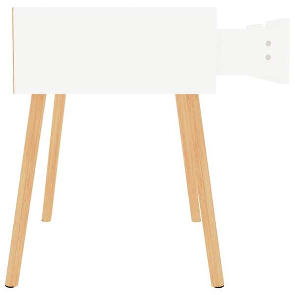 vidaXL Bedside Cabinet High Gloss White 40x40x56 cm Engineered Wood