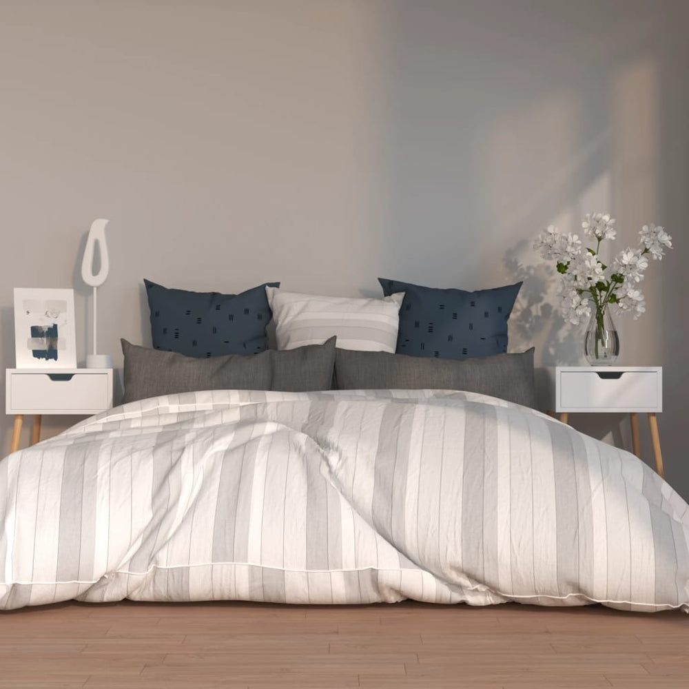 vidaXL Nightstands 2 pcs. High Gloss White 40x40x56 cm Engineered Wood