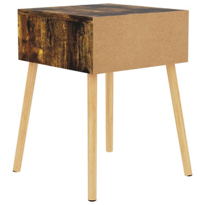 vidaXL Nightstand Smoked Oak 40x40x56 cm Engineered Wood