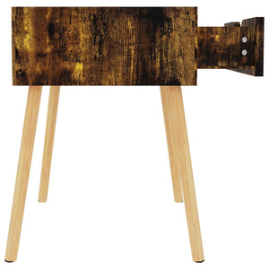 vidaXL Nightstand Smoked Oak 40x40x56 cm Engineered Wood