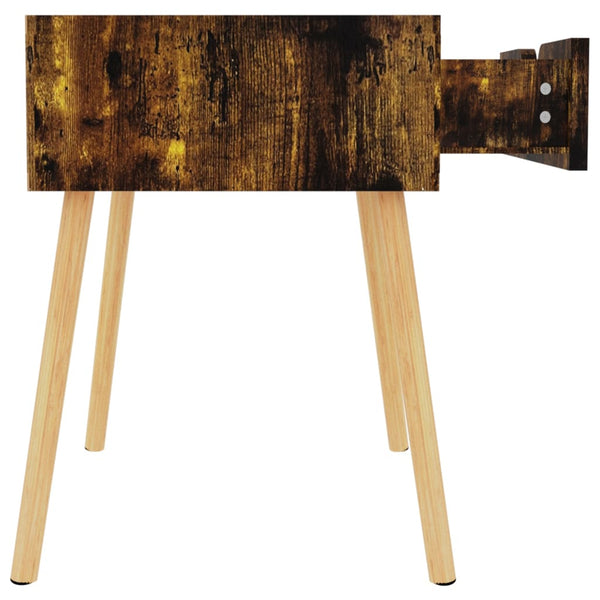 vidaXL Nightstand Smoked Oak 40x40x56 cm Engineered Wood