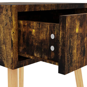 vidaXL Nightstand Smoked Oak 40x40x56 cm Engineered Wood