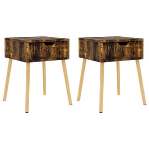 vidaXL Bedside Cabinets 2 pcs Smoked Oak 40x40x56 cm Engineered Wood