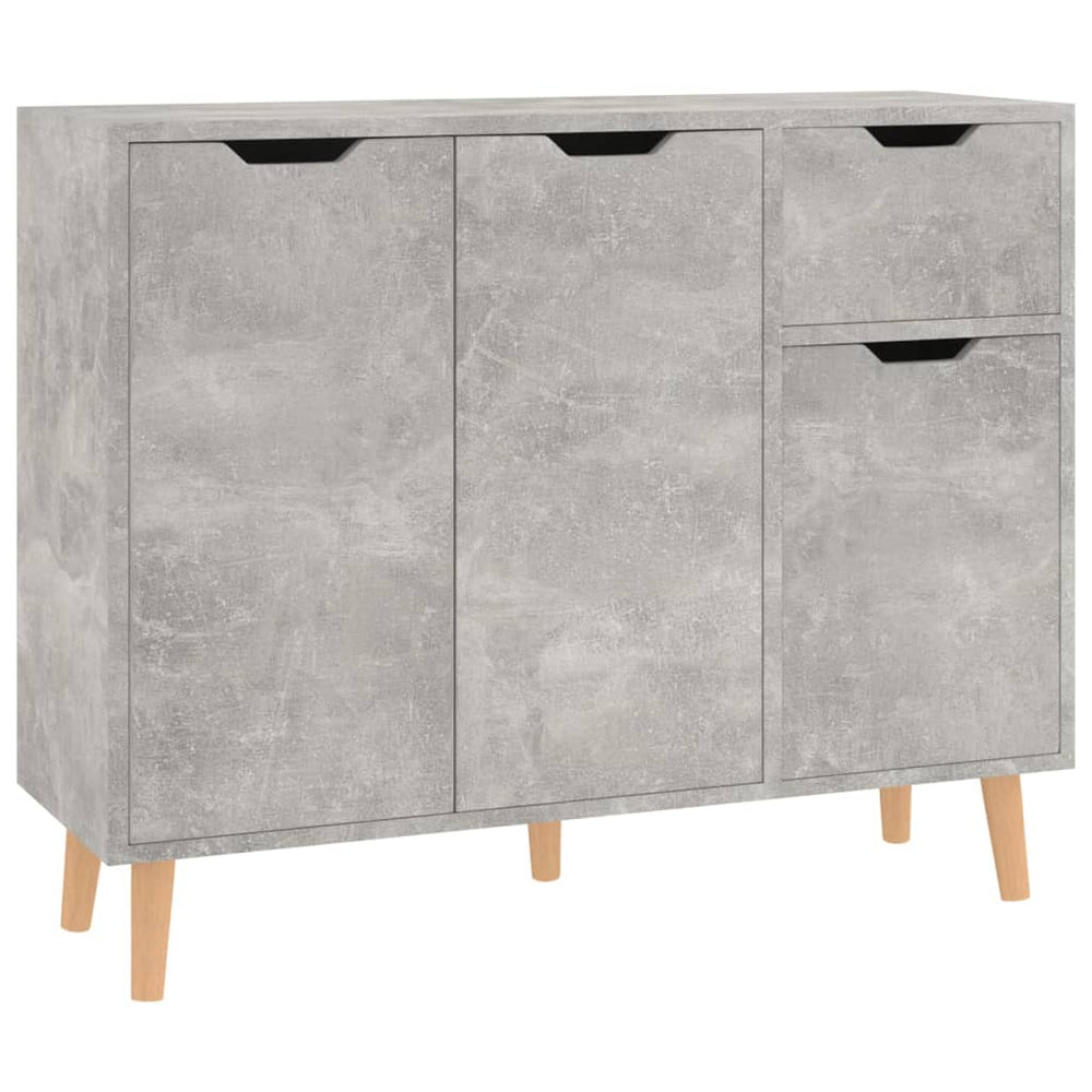 vidaXL Sideboard Concrete Gray 90x30x72 cm Engineered Wood