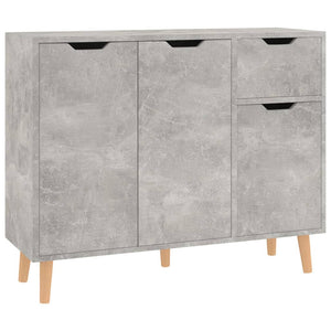 vidaXL Sideboard Concrete Gray 90x30x72 cm Engineered Wood