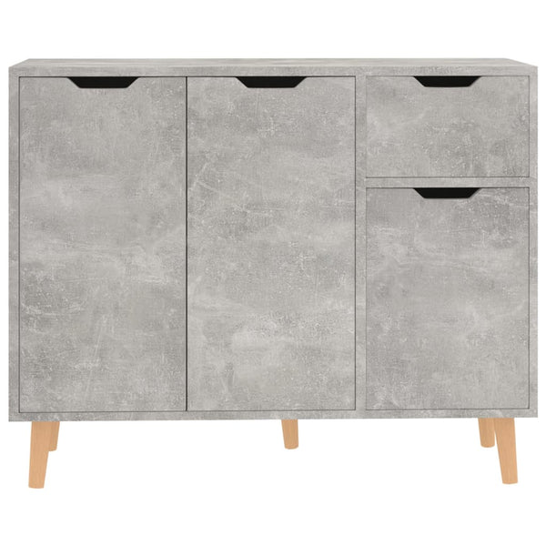 vidaXL Sideboard Concrete Gray 90x30x72 cm Engineered Wood