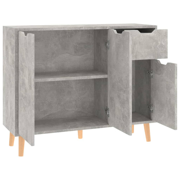 vidaXL Sideboard Concrete Gray 90x30x72 cm Engineered Wood