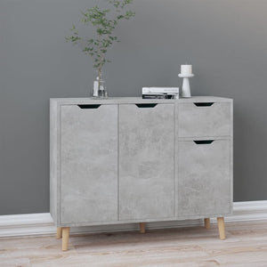 vidaXL Sideboard Concrete Gray 90x30x72 cm Engineered Wood