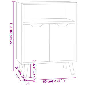 vidaXL Sideboard Concrete Gray 60x30x72 cm Engineered Wood