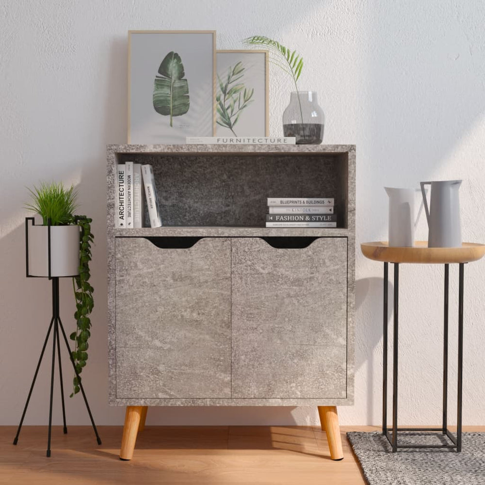 vidaXL Sideboard Concrete Gray 60x30x72 cm Engineered Wood