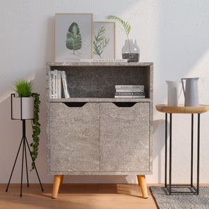 vidaXL Sideboard Concrete Gray 60x30x72 cm Engineered Wood