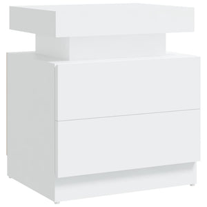 vidaXL Nightstand White 45x35x52 cm Engineered Wood