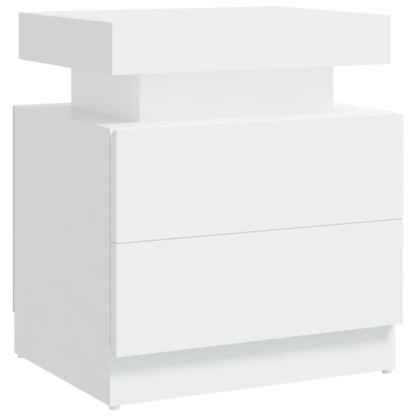 vidaXL Nightstand White 45x35x52 cm Engineered Wood