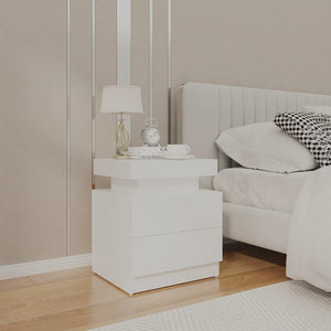 vidaXL Nightstand White 45x35x52 cm Engineered Wood