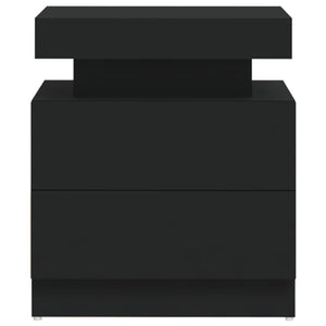 vidaXL Bedside Cabinet Black 45x35x52 cm Engineered Wood