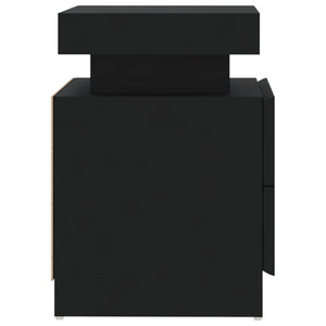 vidaXL Bedside Cabinet Black 45x35x52 cm Engineered Wood