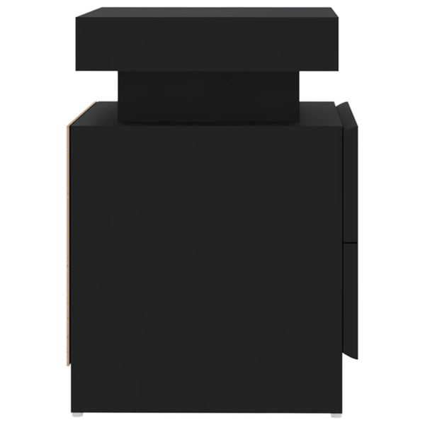 vidaXL Bedside Cabinet Black 45x35x52 cm Engineered Wood