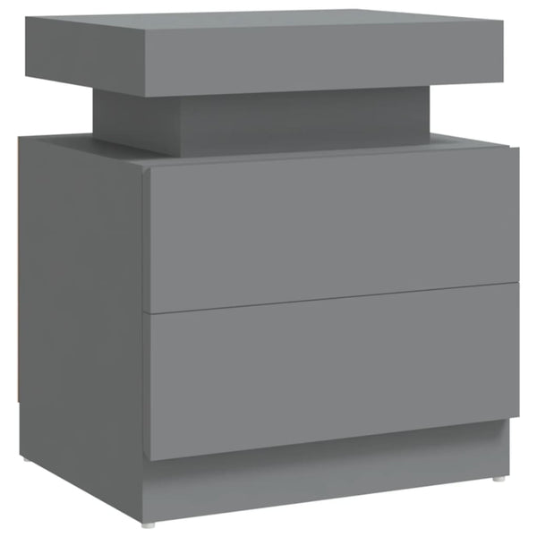 vidaXL Nightstand Grey 45x35x52 cm Engineered Wood