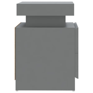 vidaXL Nightstand Grey 45x35x52 cm Engineered Wood