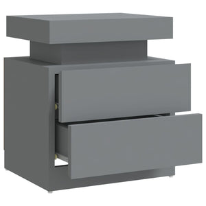 vidaXL Nightstand Grey 45x35x52 cm Engineered Wood