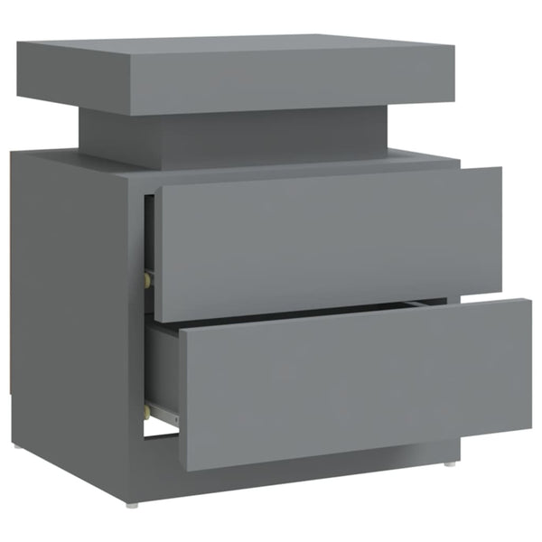 vidaXL Nightstand Grey 45x35x52 cm Engineered Wood