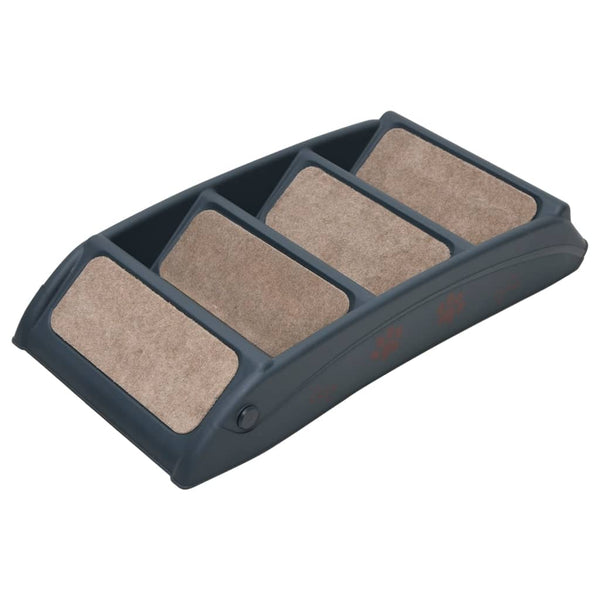 vidaXL 4-Step Foldable Dog Stairs Dark Grey