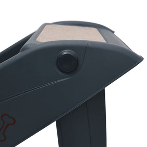 vidaXL 4-Step Foldable Dog Stairs Dark Grey