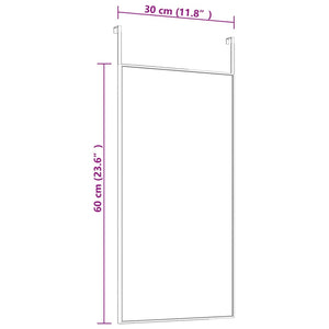 vidaXL Door Mirror Black 30x60 cm Glass and Aluminum