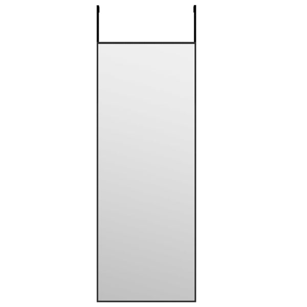 vidaXL Over-the-Door Mirror Black 30x80 cm Glass and Aluminum