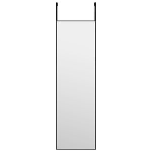 vidaXL Over-the-Door Mirror Black 30x100 cm Glass and Aluminum