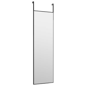 vidaXL Over-the-Door Mirror Black 30x100 cm Glass and Aluminum