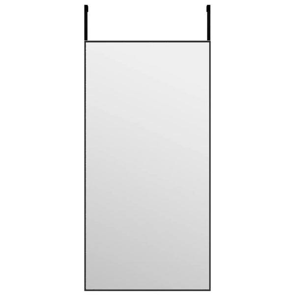 vidaXL Over-the-Door Mirror Black 40x80 cm Glass and Aluminum