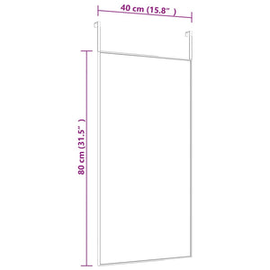 vidaXL Over-the-Door Mirror Black 40x80 cm Glass and Aluminum
