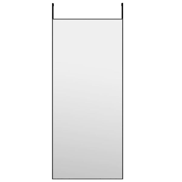 vidaXL Door Mirror Black 40x100 cm Glass and Aluminum