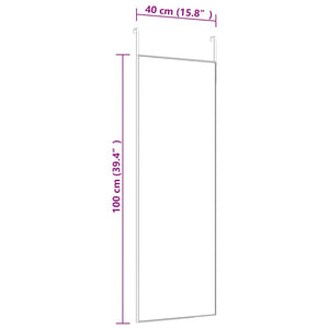 vidaXL Door Mirror Black 40x100 cm Glass and Aluminum