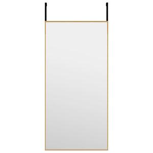 vidaXL Over-the-Door Mirror Golden 30x60 cm Glass and Aluminum