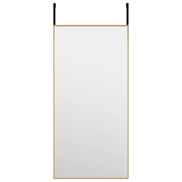 vidaXL Over-the-Door Mirror Golden 30x60 cm Glass and Aluminum