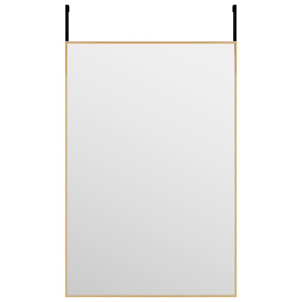 vidaXL Door Mirror Golden 40x60 cm Glass and Aluminum