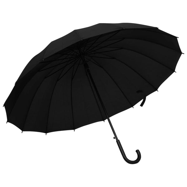vidaXL Automatic Umbrella Black 120 cm