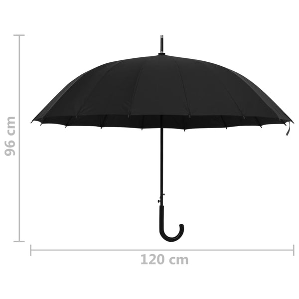 vidaXL Automatic Umbrella Black 120 cm