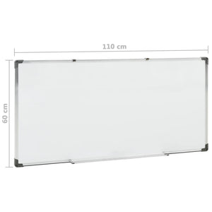 vidaXL Magnetic Whiteboard White 110x60 cm Steel