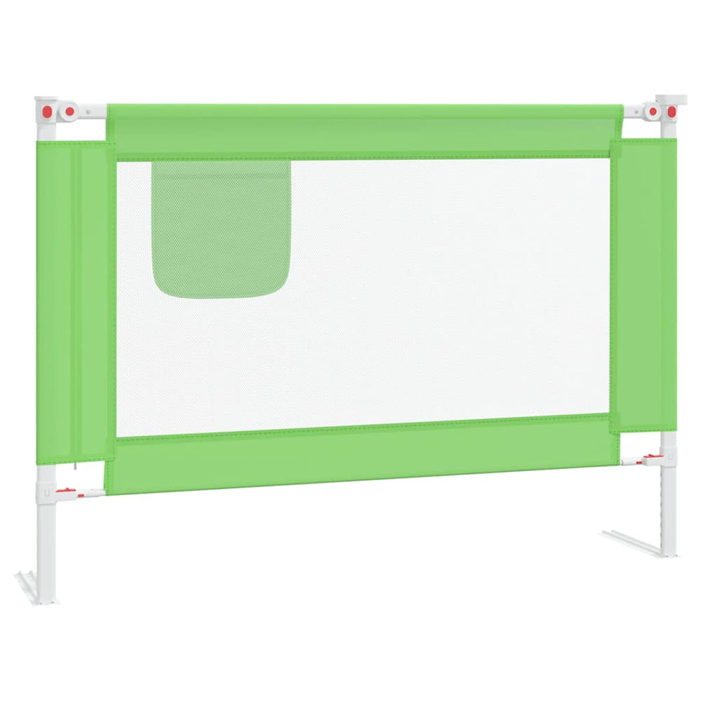 vidaXL Toddler Bed Rail Green 90x25 cm Fabric