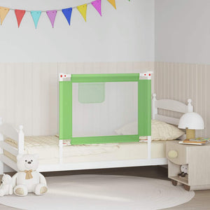 vidaXL Toddler Bed Rail Green 90x25 cm Fabric