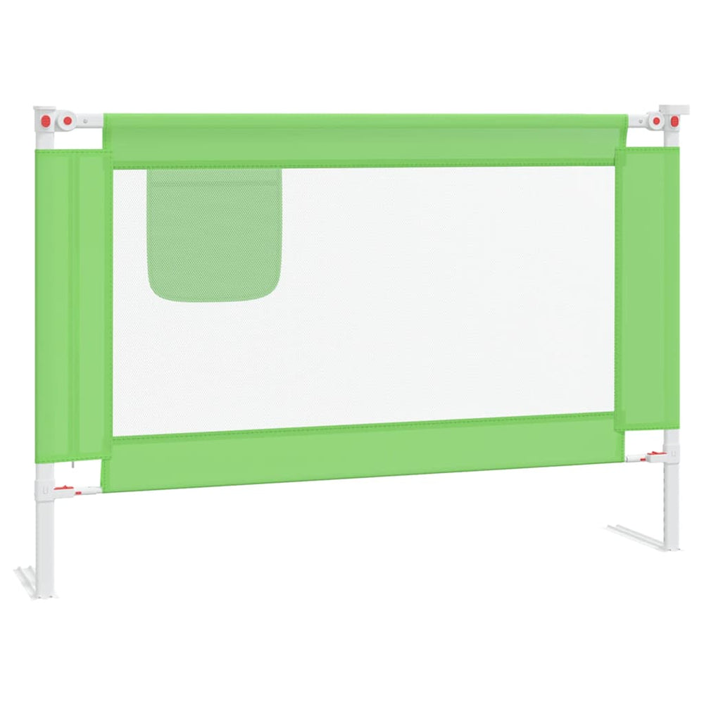 vidaXL Toddler Bed Rail Green 100x25 cm Fabric