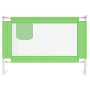 vidaXL Toddler Bed Rail Green 100x25 cm Fabric